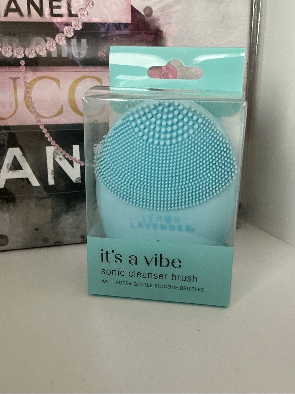 It’s A Vibe Facial Sonic Cleanser Brush Lemon Lavender - Light Blue